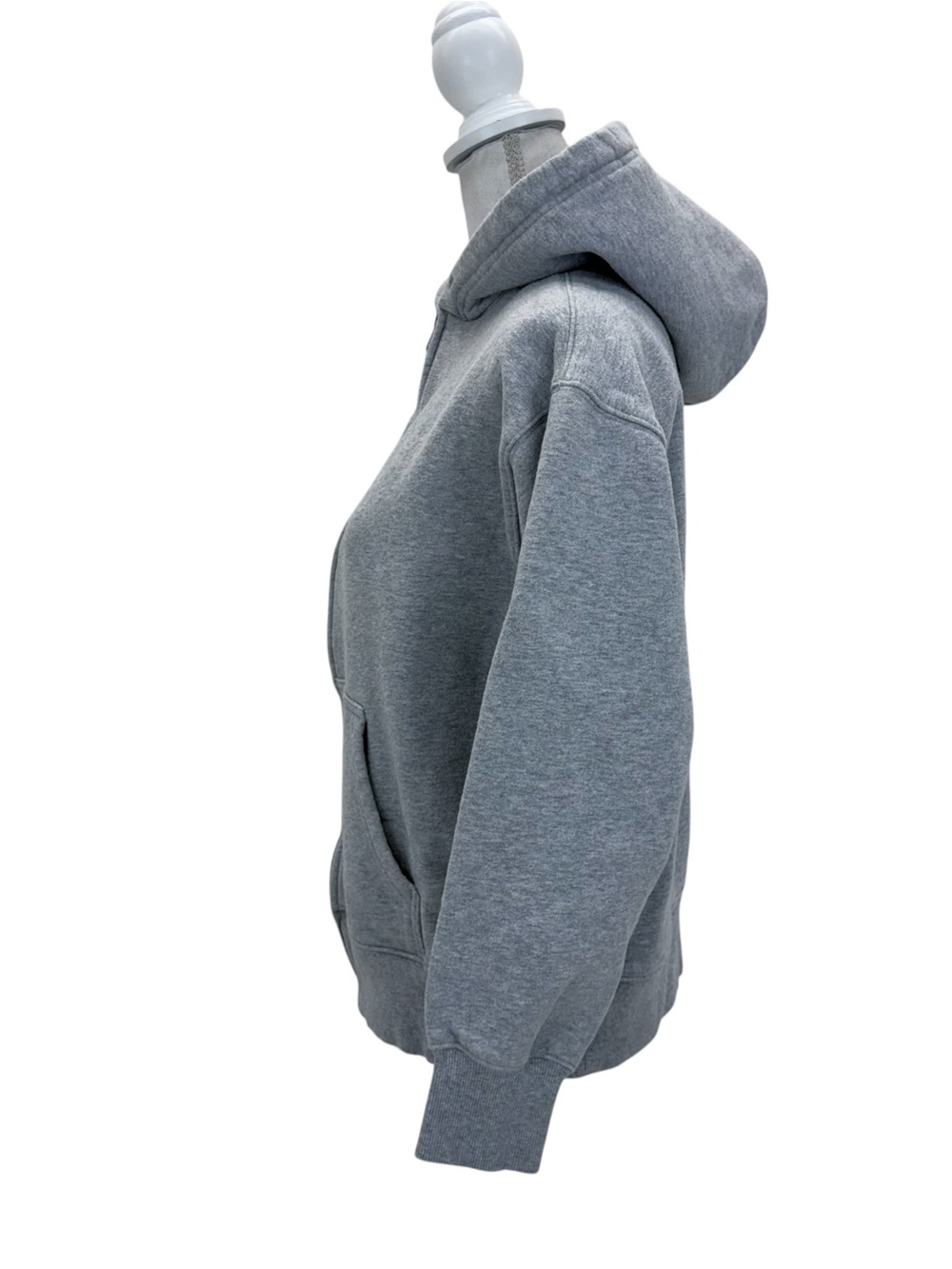 Aritzia Cozy Sweatfleece Boyfriend Boxy Zip Hoodie XS Gray - Picture 12 of 16